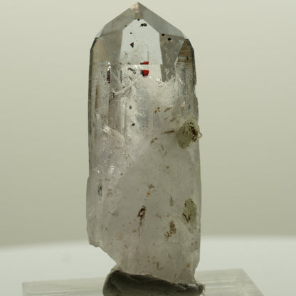 Harlekin Lemurian Skelett Phantom Amethyst mit Prehnit Streep Mine, Namibia 39*16*12mm #15090