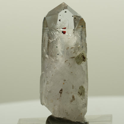 Harlekin Lemurian Skelett Phantom Amethyst mit Prehnit Streep Mine, Namibia 39*16*12mm #15090