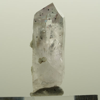 Harlekin Lemurian Skelett Phantom Amethyst mit Prehnit Streep Mine, Namibia 39*16*12mm #15090