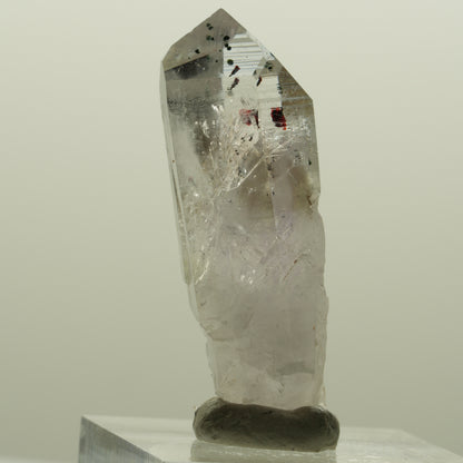 Harlekin Lemurian Skelett Phantom Amethyst mit Prehnit Streep Mine, Namibia 39*16*12mm #15090
