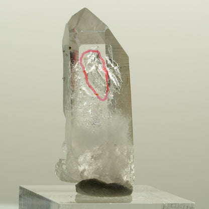 Enhydro Lemurian Phantom Amethyst Hämatit Epidot, 1x Blase Streep Mine, Namibia 39*16*14mm #15091