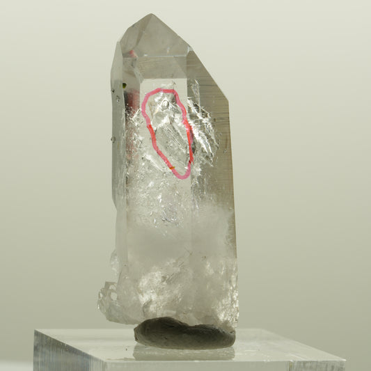 Enhydro Lemurian Phantom Amethyst Hämatit Epidot, 1x Blase Streep Mine, Namibia 39*16*14mm #15091