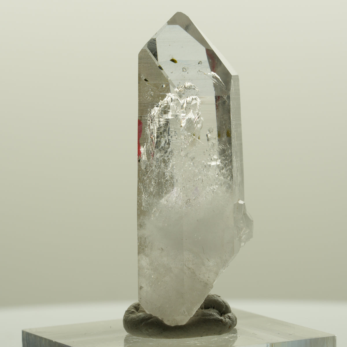 Enhydro Lemurian Phantom Amethyst Hämatit Epidot, 1x Blase Streep Mine, Namibia 39*16*14mm #15091