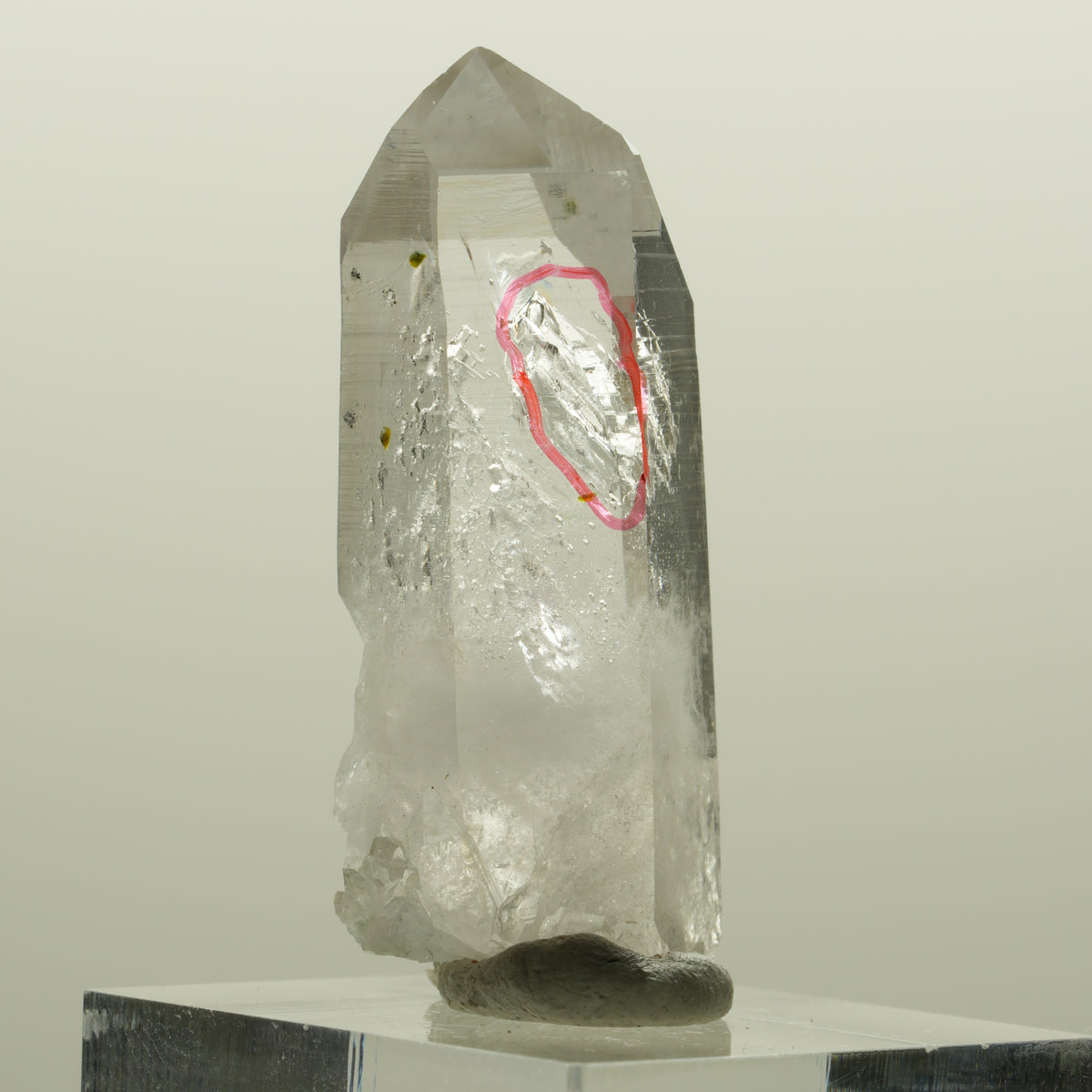 Enhydro Lemurian Phantom Amethyst Hämatit Epidot, 1x Blase Streep Mine, Namibia 39*16*14mm #15091