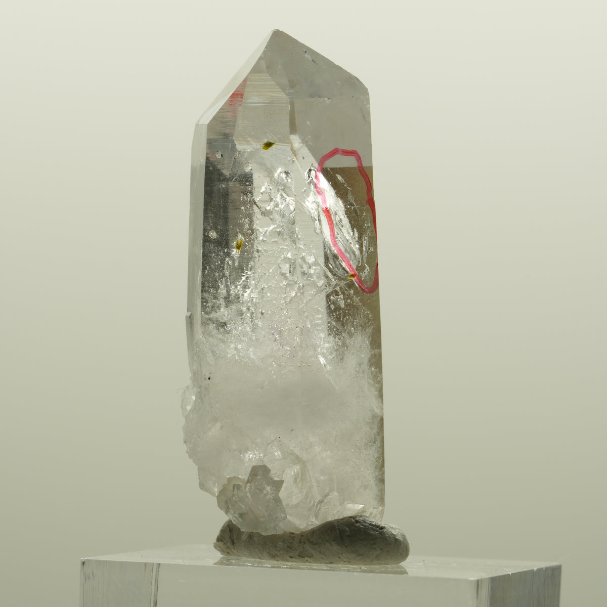 Enhydro Lemurian Phantom Amethyst Hämatit Epidot, 1x Blase Streep Mine, Namibia 39*16*14mm #15091