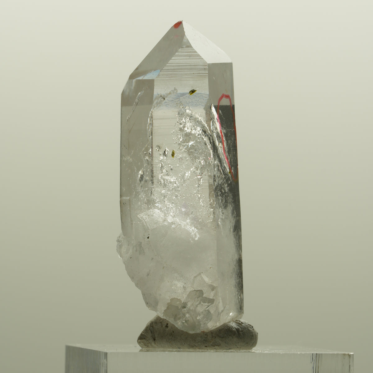 Enhydro Lemurian Phantom Amethyst Hämatit Epidot, 1x Blase Streep Mine, Namibia 39*16*14mm #15091