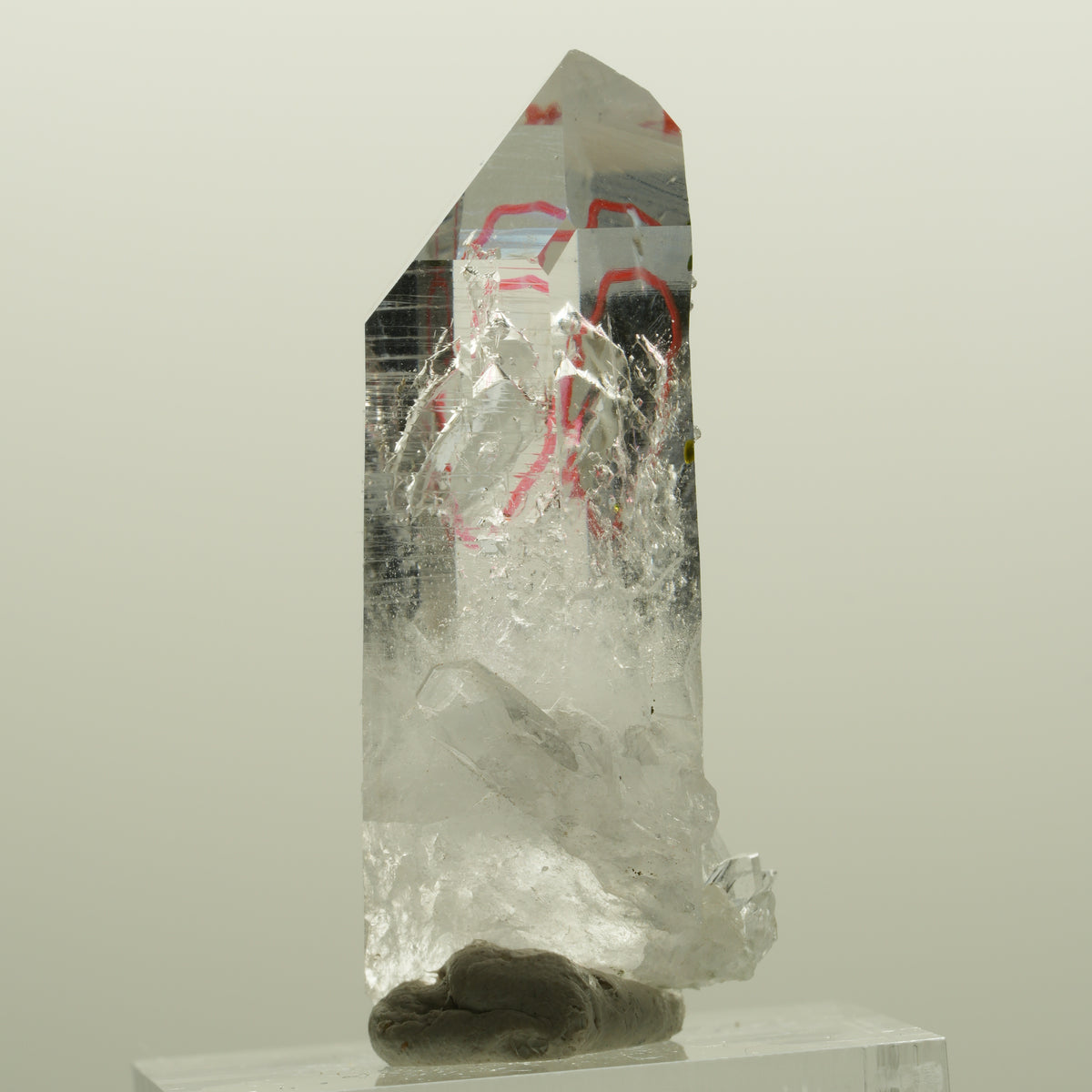 Enhydro Lemurian Phantom Amethyst Hämatit Epidot, 1x Blase Streep Mine, Namibia 39*16*14mm #15091