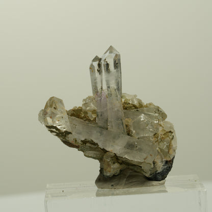 Skelett Phantom Amethyst mit Hämatit, Epidot Stufe Streep Mine, Namibia 30*24*24mm #15094