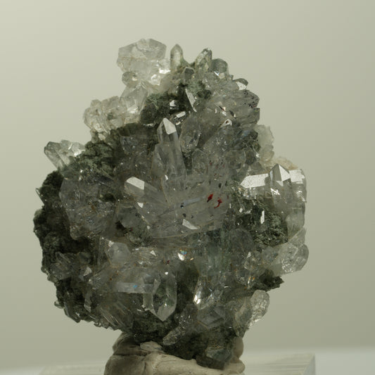 Harlekin Starburst Quarz, Epidot auf Matrix Streep Mine, Namibia 38*30*21mm #15095