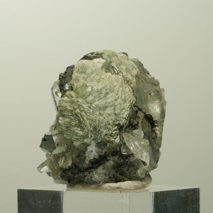 Harlekin Starburst Quarz, Prehnit, Calcit, Epidot, Matrix Streep Mine, Namibia 36*35*27mm #15097
