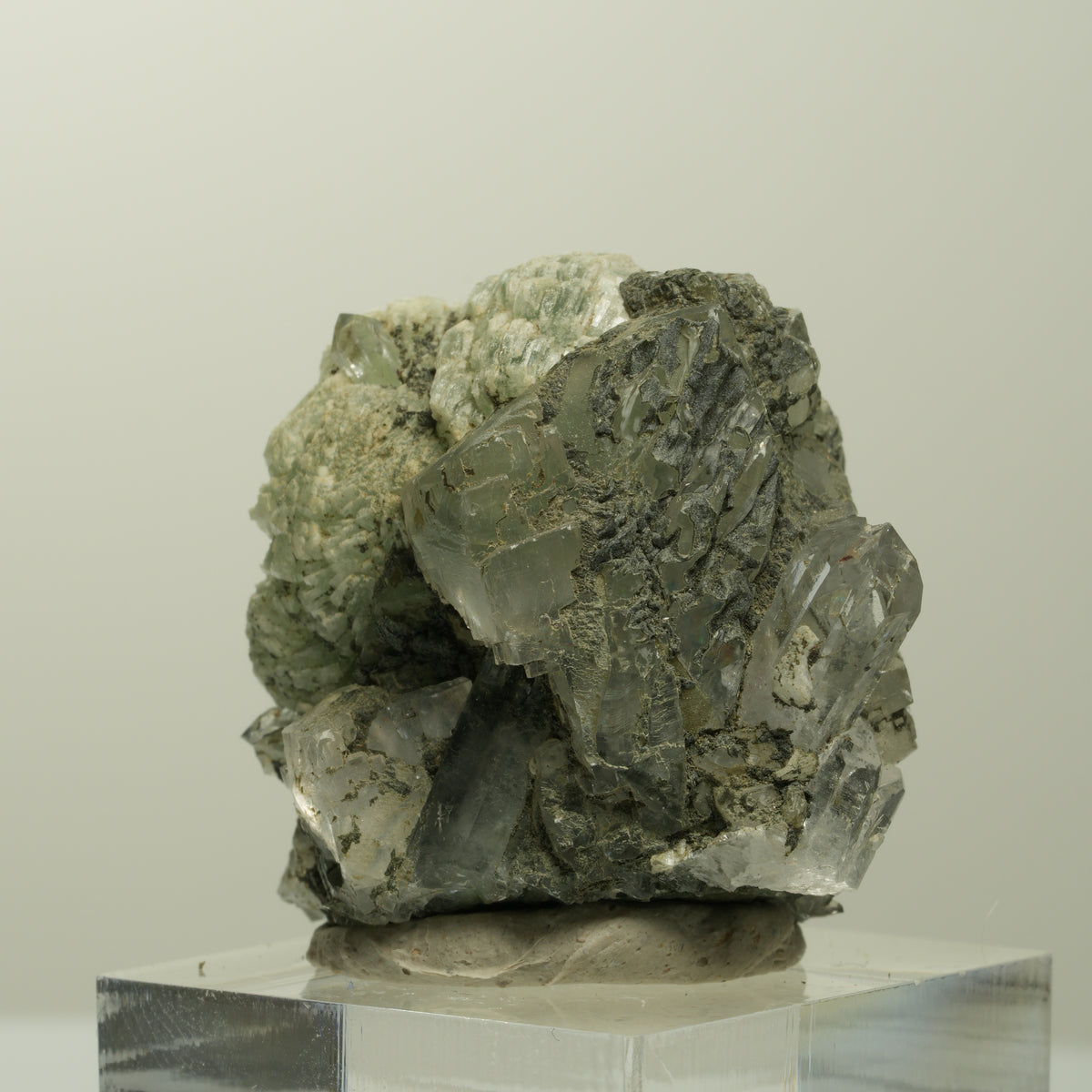 Harlekin Starburst Quarz, Prehnit, Calcit, Epidot, Matrix Streep Mine, Namibia 36*35*27mm #15097