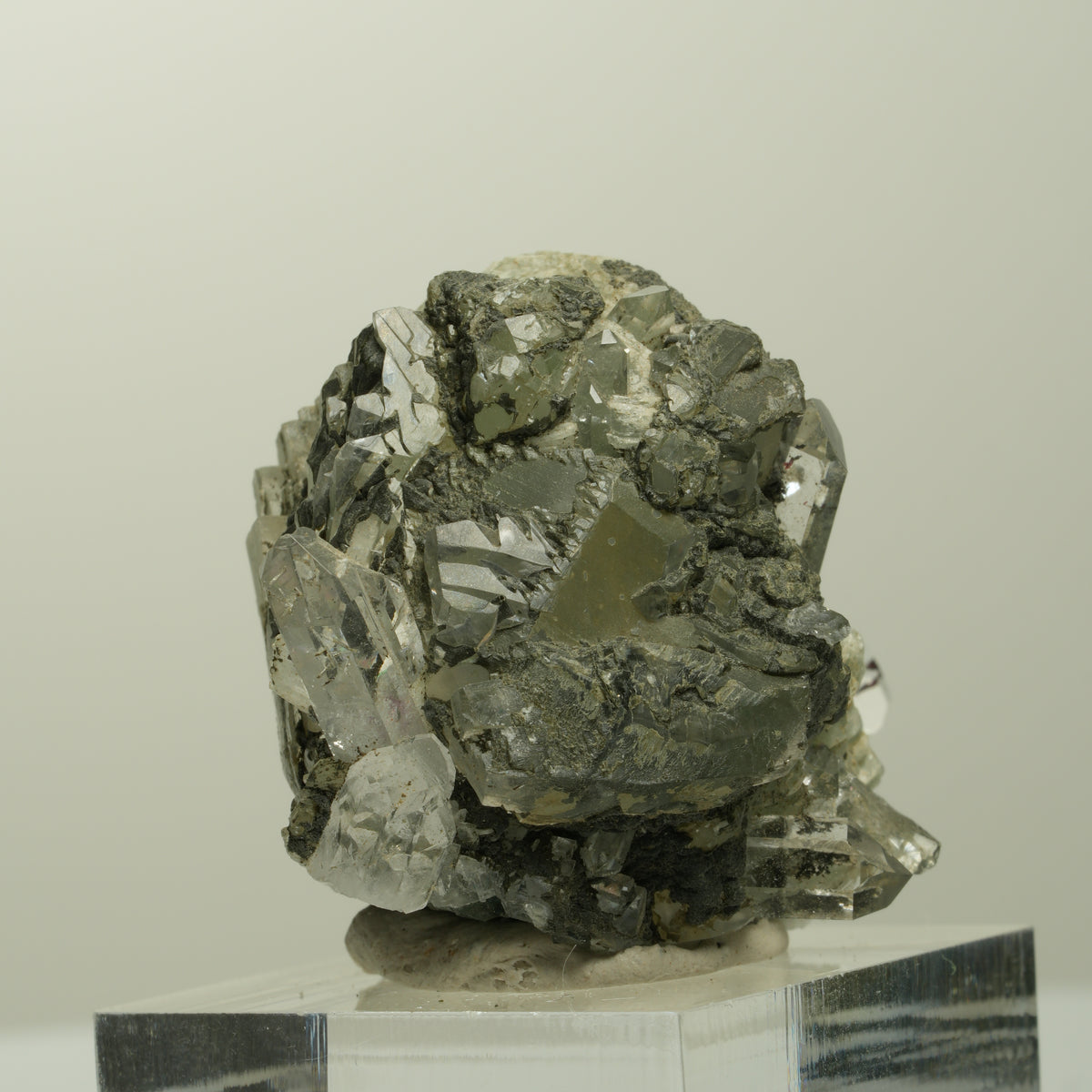 Harlekin Starburst Quarz, Prehnit, Calcit, Epidot, Matrix Streep Mine, Namibia 36*35*27mm #15097