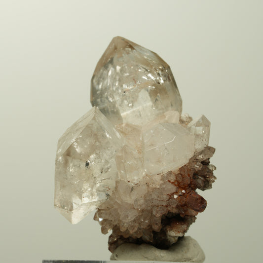 Skelett Phantom Rauchquarz Doppelender Zepter Gruppe Streep Mine, Namibia 42*35*30mm #15098