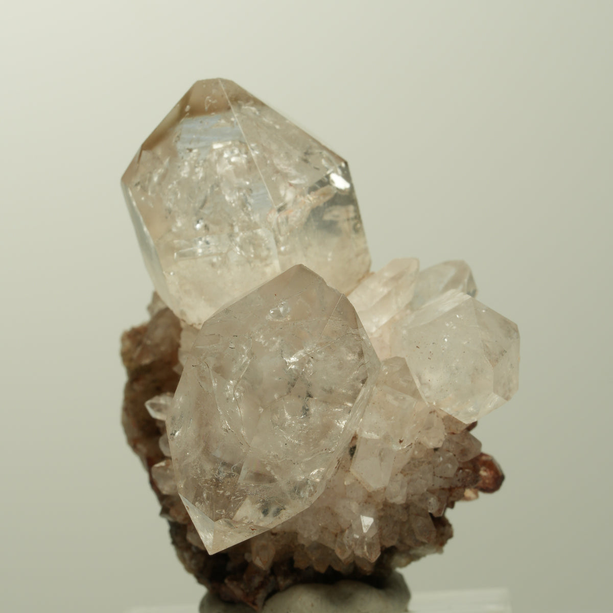 Skelett Phantom Rauchquarz Doppelender Zepter Gruppe Streep Mine, Namibia 42*35*30mm #15098