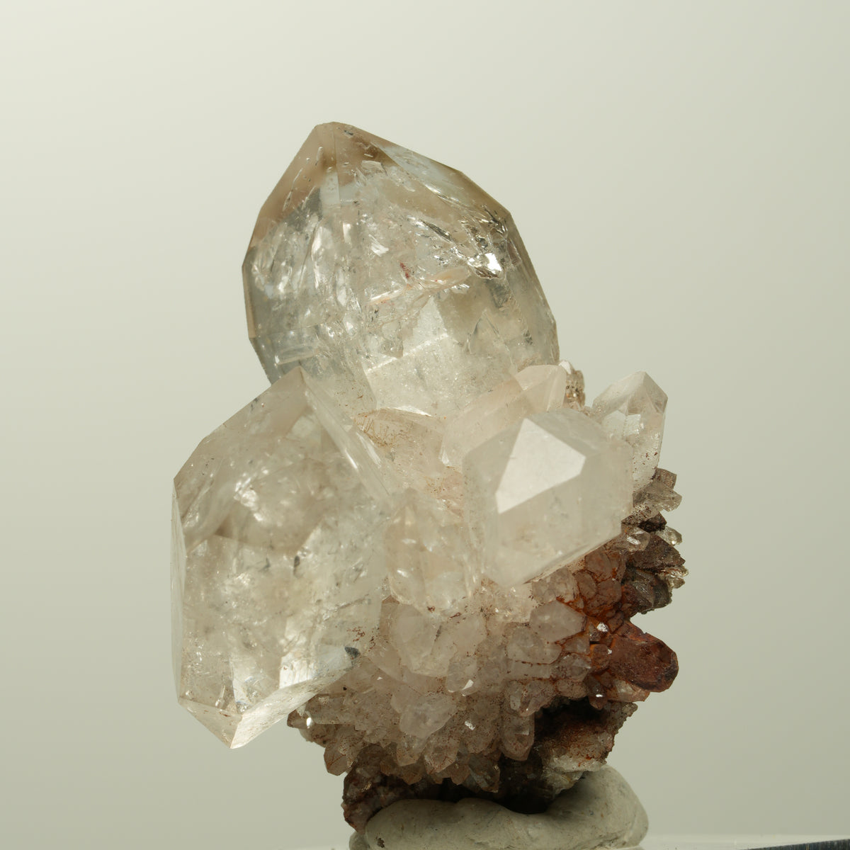 Skelett Phantom Rauchquarz Doppelender Zepter Gruppe Streep Mine, Namibia 42*35*30mm #15098