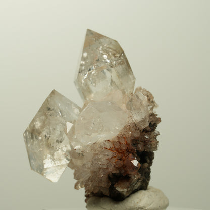Skelett Phantom Rauchquarz Doppelender Zepter Gruppe Streep Mine, Namibia 42*35*30mm #15098