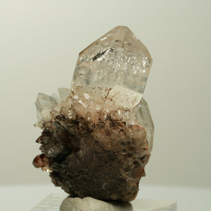 Skelett Phantom Rauchquarz Doppelender Zepter Gruppe Streep Mine, Namibia 42*35*30mm #15098