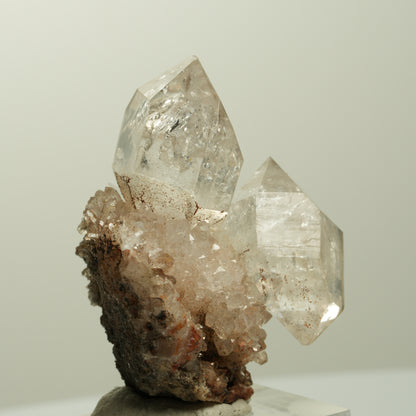 Skelett Phantom Rauchquarz Doppelender Zepter Gruppe Streep Mine, Namibia 42*35*30mm #15098