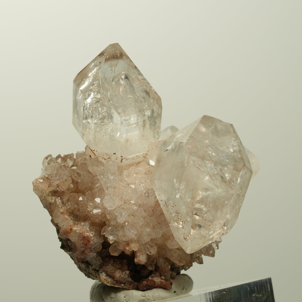 Skelett Phantom Rauchquarz Doppelender Zepter Gruppe Streep Mine, Namibia 42*35*30mm #15098