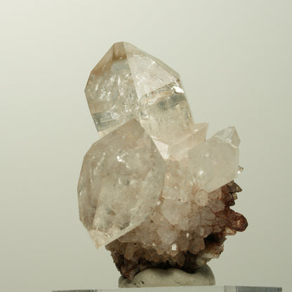 Skelett Phantom Rauchquarz Doppelender Zepter Gruppe Streep Mine, Namibia 42*35*30mm #15098
