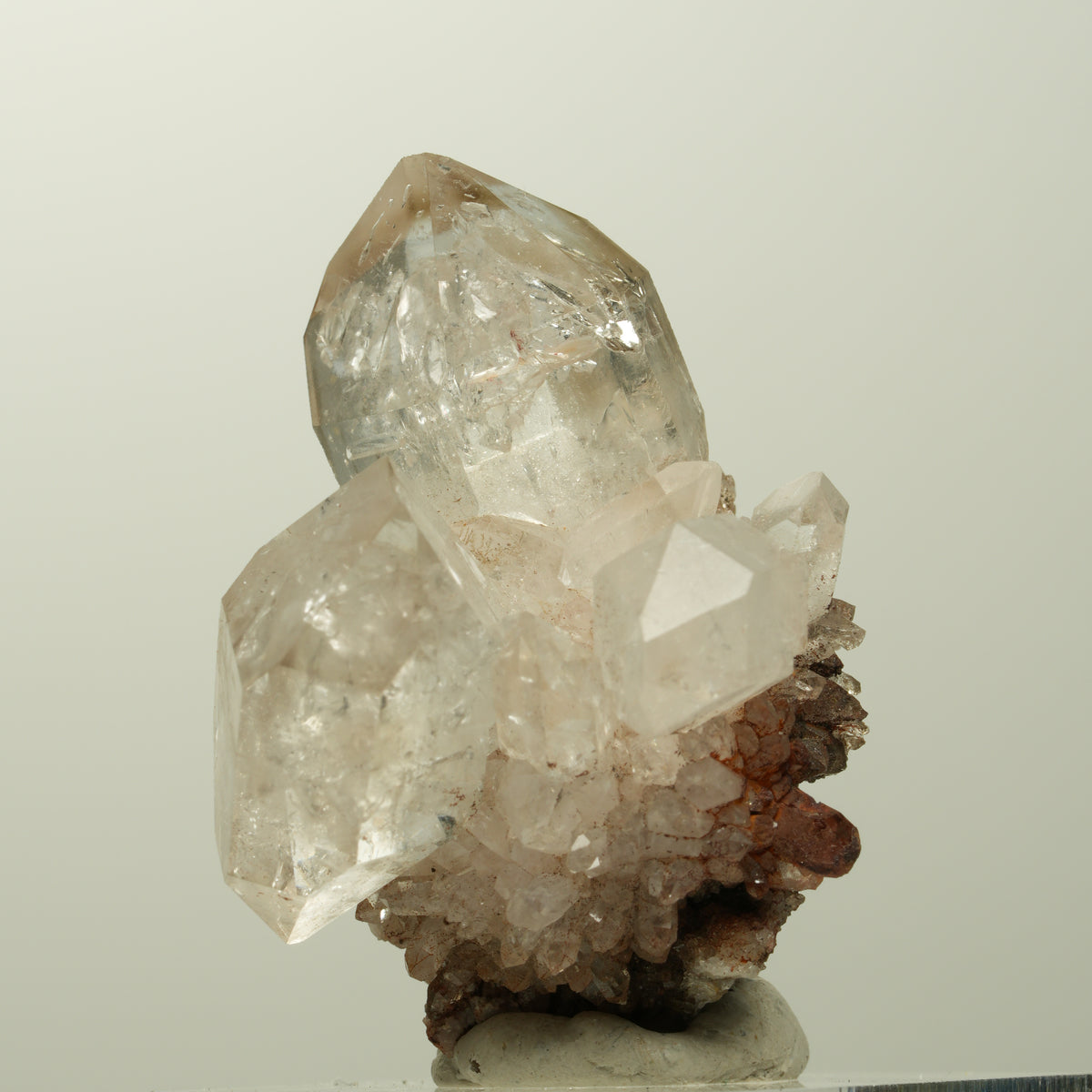 Skelett Phantom Rauchquarz Doppelender Zepter Gruppe Streep Mine, Namibia 42*35*30mm #15098