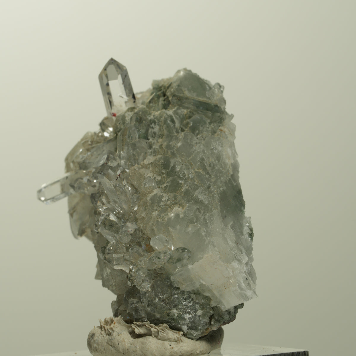Quartz, calcite, épidote en motif étoile de bouffon sur matrice Streep Mine, Namibie 43*30*21mm #15100