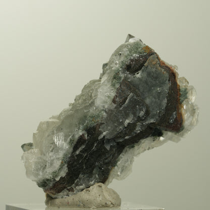 Quartz, calcite, épidote en motif étoile de bouffon sur matrice Streep Mine, Namibie 43*30*21mm #15100