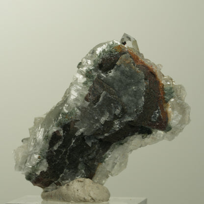 Quartz, calcite, épidote en motif étoile de bouffon sur matrice Streep Mine, Namibie 43*30*21mm #15100