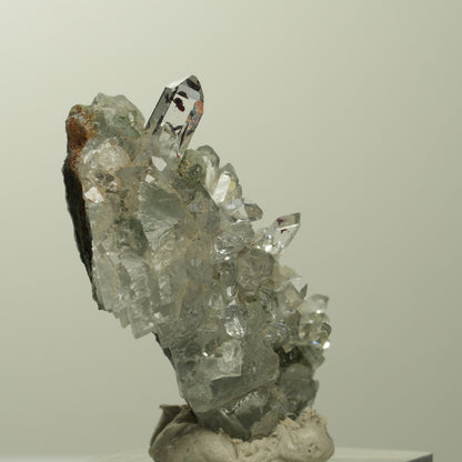 Quartz, calcite, épidote en motif étoile de bouffon sur matrice Streep Mine, Namibie 43*30*21mm #15100