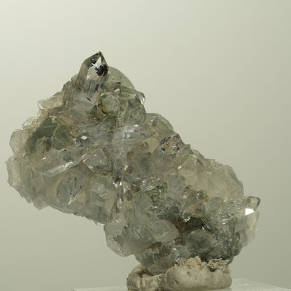 Quartz, calcite, épidote en motif étoile de bouffon sur matrice Streep Mine, Namibie 43*30*21mm #15100