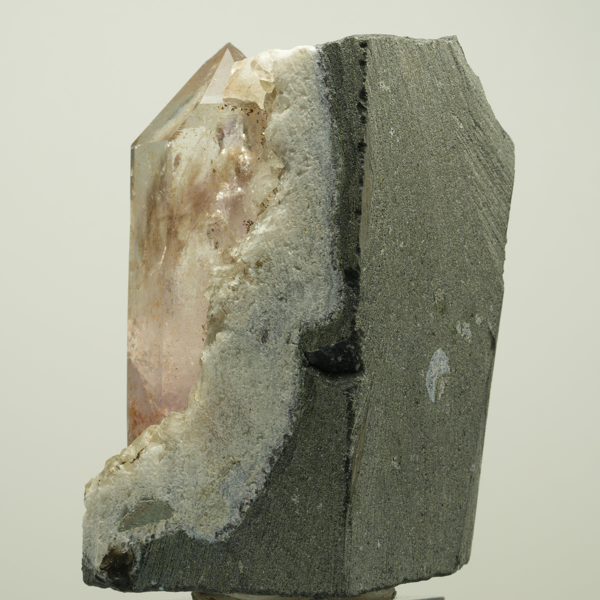 Lemurian Skeleton Phantom Amethyst, Calcite from Matrix Streep Mine, Namibia 67*40*39mm #15101
