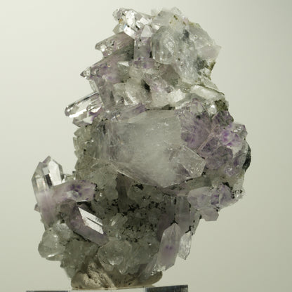 Phantom Amethyst mit Hämatit, Calcit auf Matrix Stufe Streep Mine, Namibia 73*65*29mm #15102