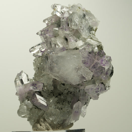 Phantom Amethyst mit Hämatit, Calcit auf Matrix Stufe Streep Mine, Namibia 73*65*29mm #15102