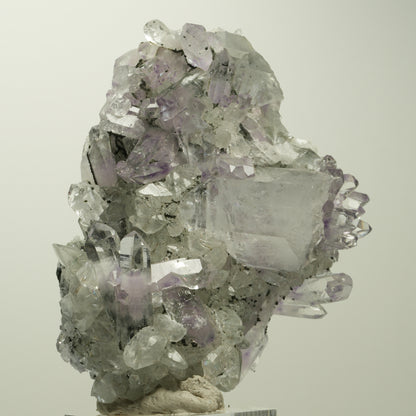 Phantom Amethyst mit Hämatit, Calcit auf Matrix Stufe Streep Mine, Namibia 73*65*29mm #15102
