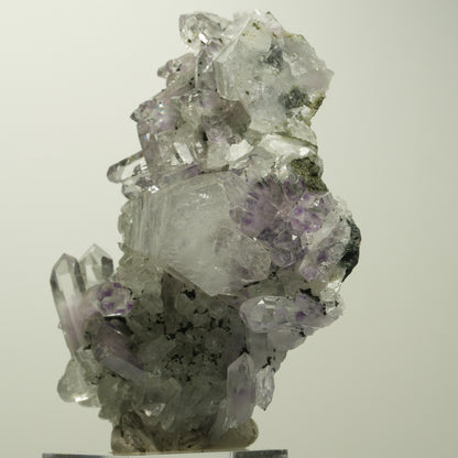 Phantom Amethyst mit Hämatit, Calcit auf Matrix Stufe Streep Mine, Namibia 73*65*29mm #15102