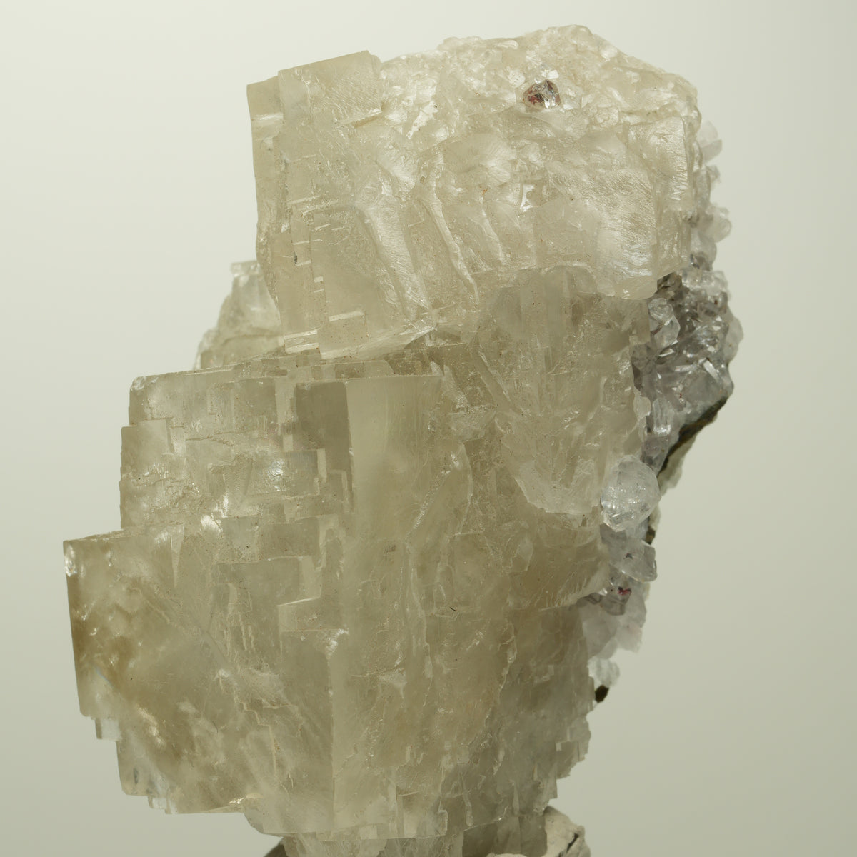 Calcit Würfel, parkettiert, Analcim, Harlekin Quarz Stufe Streep Mine, Namibia 67*45*41mm #15103