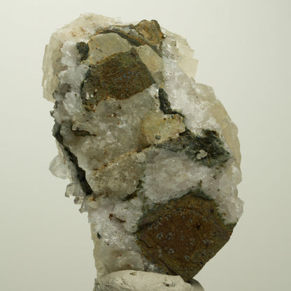 Calcit Würfel, parkettiert, Analcim, Harlekin Quarz Stufe Streep Mine, Namibia 67*45*41mm #15103