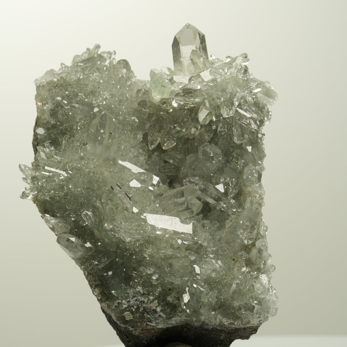 Starburst Quarz, Prehnit, Epidot auf Matrix Streep Mine, Namibia 69*52*38mm #15104
