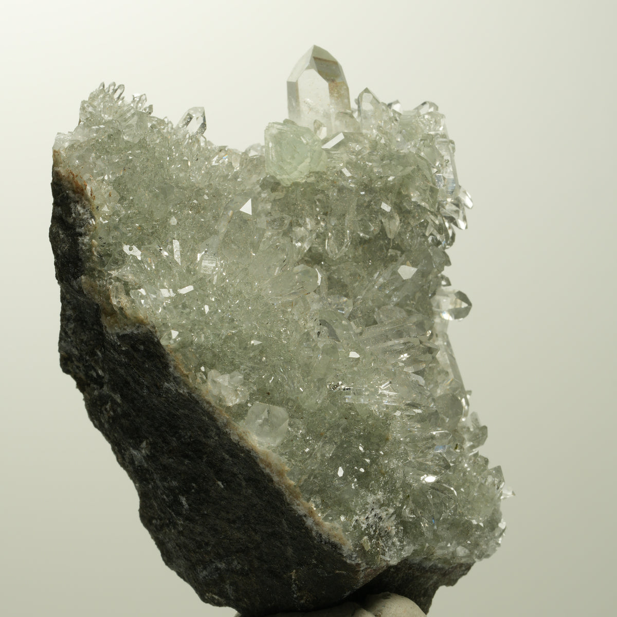 Starburst Quarz, Prehnit, Epidot auf Matrix Streep Mine, Namibia 69*52*38mm #15104