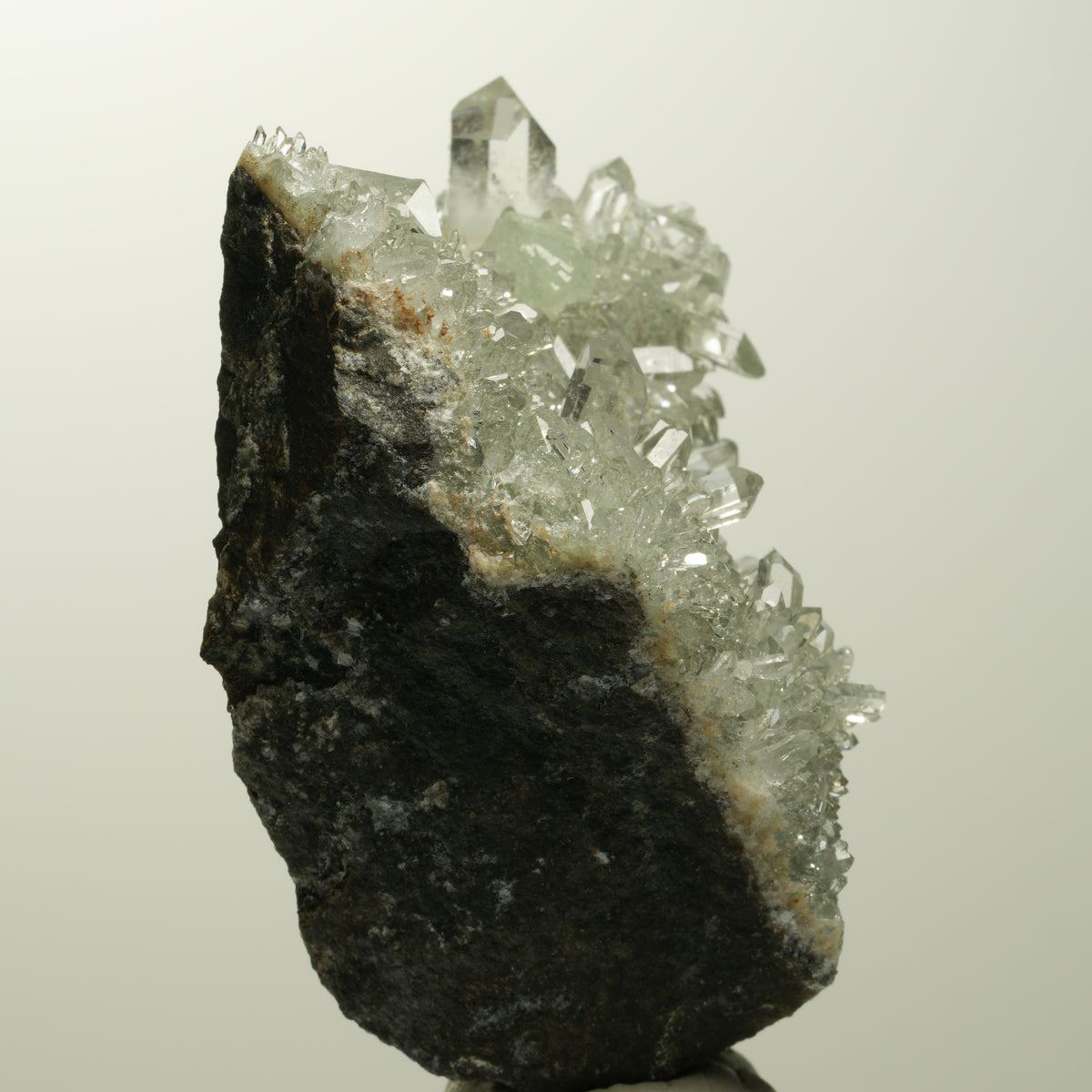 Starburst Quarz, Prehnit, Epidot auf Matrix Streep Mine, Namibia 69*52*38mm #15104