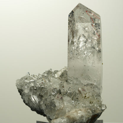 Enhydro Harlekin Quarz, Analcim, Epidot, Calcit auf Matrix Streep Mine, Namibia 73*45*57mm #15106