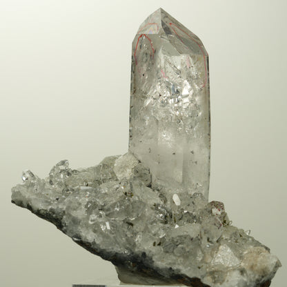 Enhydro Harlekin Quarz, Analcim, Epidot, Calcit auf Matrix Streep Mine, Namibia 73*45*57mm #15106