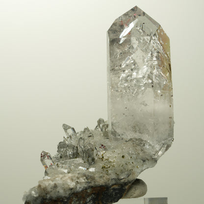 Enhydro Harlekin Quarz, Analcim, Epidot, Calcit auf Matrix Streep Mine, Namibia 73*45*57mm #15106