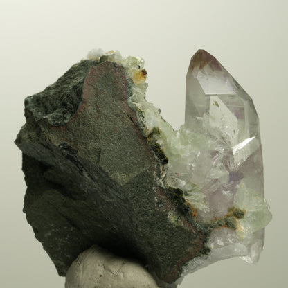 Lemurian Phantom Amethyst, Prehnit, Epidot, Calcit, Matrix Streep Mine, Namibia 52*53*35mm #15107