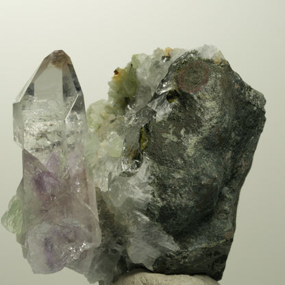 Lemurian Phantom Amethyst, Prehnit, Epidot, Calcit, Matrix Streep Mine, Namibia 52*53*35mm #15107