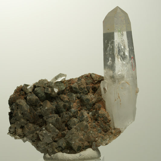 Enhydro Lemurian Quarz, Calcit, Prehnit, Epidot, Matrix Streep Mine, Namibia 68*62*25mm #15108