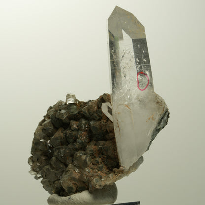 Enhydro Lemurian Quarz, Calcit, Prehnit, Epidot, Matrix Streep Mine, Namibia 68*62*25mm #15108