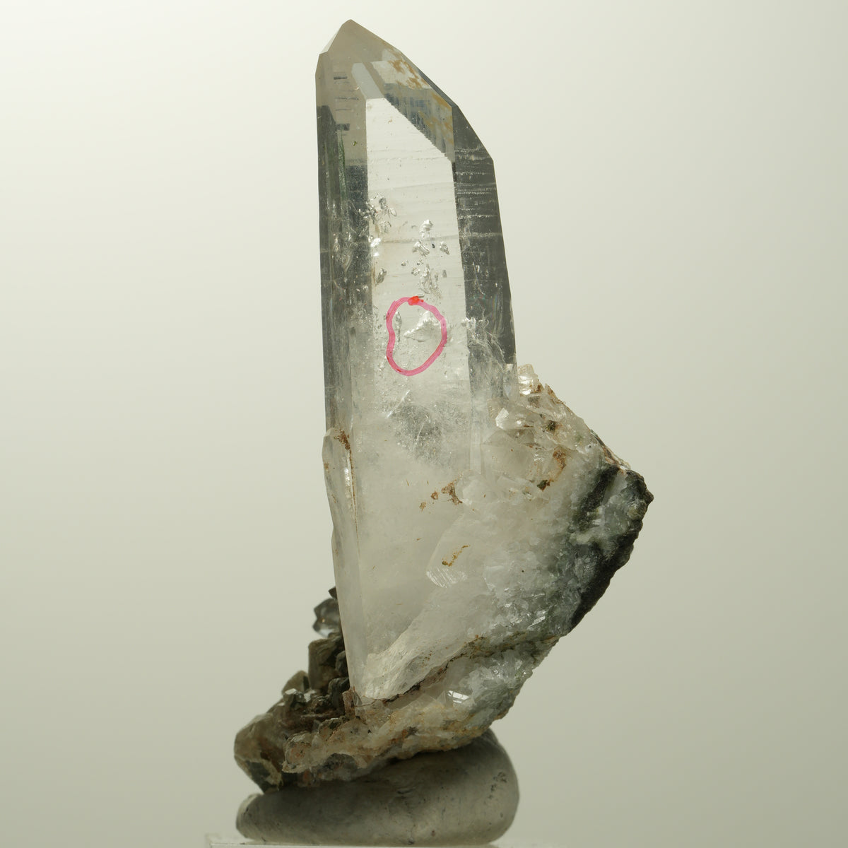 Enhydro Lemurian Quarz, Calcit, Prehnit, Epidot, Matrix Streep Mine, Namibia 68*62*25mm #15108