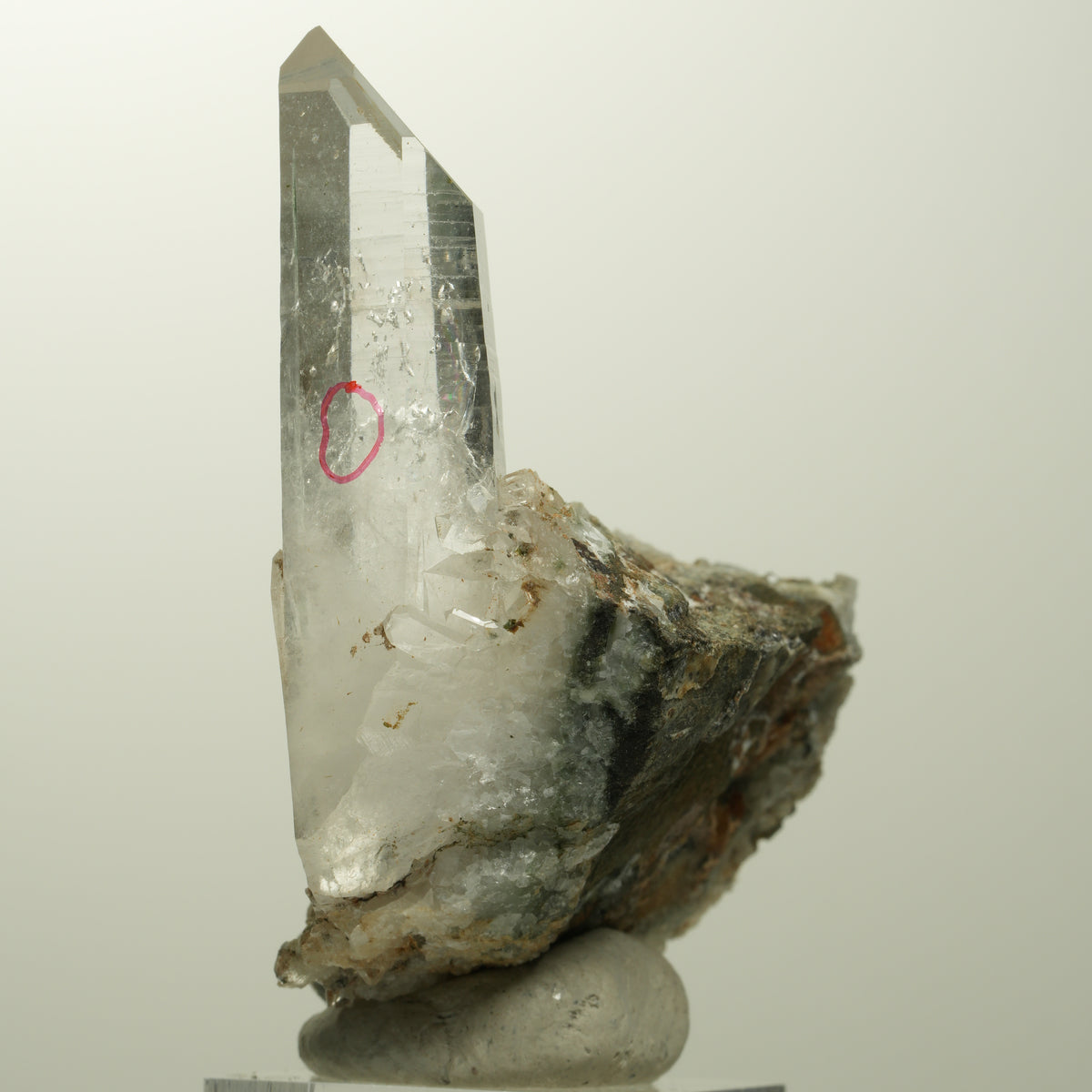 Enhydro Lemurian Quarz, Calcit, Prehnit, Epidot, Matrix Streep Mine, Namibia 68*62*25mm #15108