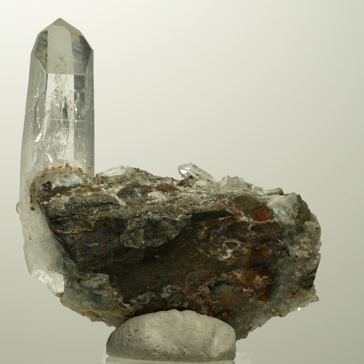 Enhydro Lemurian Quarz, Calcit, Prehnit, Epidot, Matrix Streep Mine, Namibia 68*62*25mm #15108